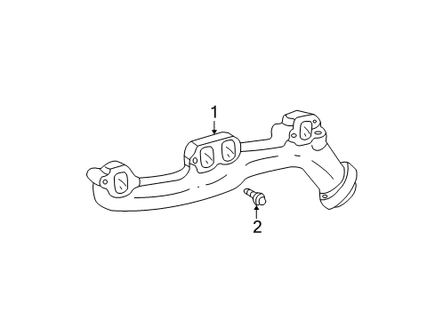 2005 Dodge Ram 3500 Exhaust Manifold Exhaust Manifold Diagram for 5135788AC