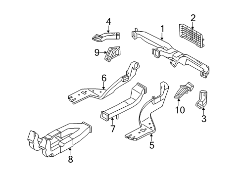 2012 Hyundai Sonata Ducts Connector Assembly-Heater To Air V Diagram for 97470-3S000