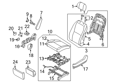 2015 Kia Sedona Second Row Seats Cable Assembly-Long Slide Diagram for 89985A9700