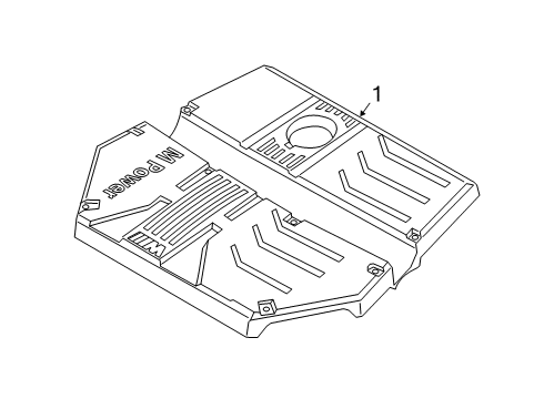 2020 BMW X4 Engine Appearance Cover ENGINE COVER Diagram for 13718093911