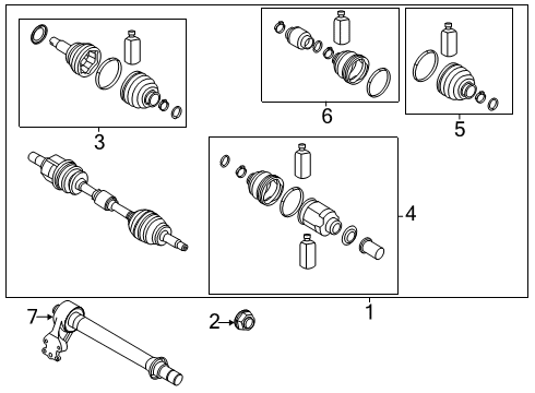 2021 Kia Soul Drive Axles - Front Shaft Assembly-Drive, RH Diagram for 49501K0300