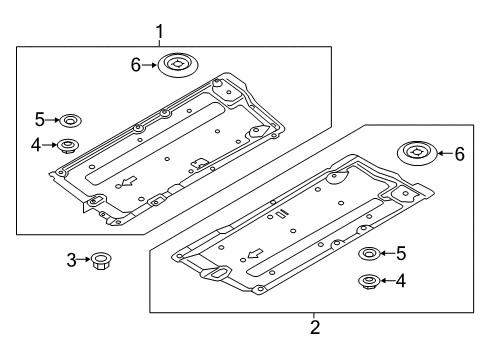 2018 Hyundai Elantra GT Under Cover & Splash Shields Under Cover Assembly, LH Diagram for 84135-G3000