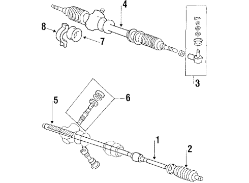 1987 Mitsubishi Precis Steering Gear & Linkage Reservoir Assembly-Power Steering Diagram for 57150-21020