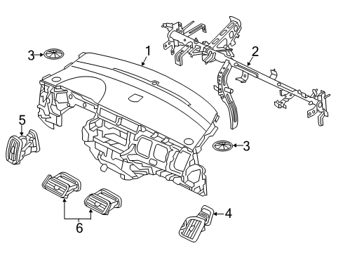 2015 Kia Rio Cluster & Switches, Instrument Panel Nozzle-Side DEFROSTER Diagram for 973831W000HU