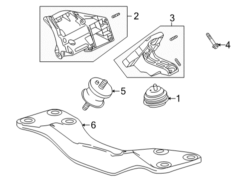 2002 BMW Z8 Engine & Trans Mounting Auto Transmission Mount Diagram for 22316750821