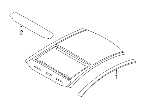 2014 Kia Optima Exterior Trim - Roof Panoramaroof Front Glass Panel Assembly Diagram for 816202T000