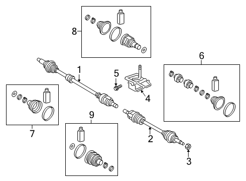 2020 Hyundai Veloster Drive Axles - Front Damper Kit-Front Axle Dynamic, RH Diagram for 49575-F2100