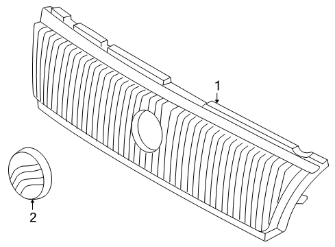 2006 Mercury Mariner Grille & Components Grille Diagram for 5E6Z-8200-AA