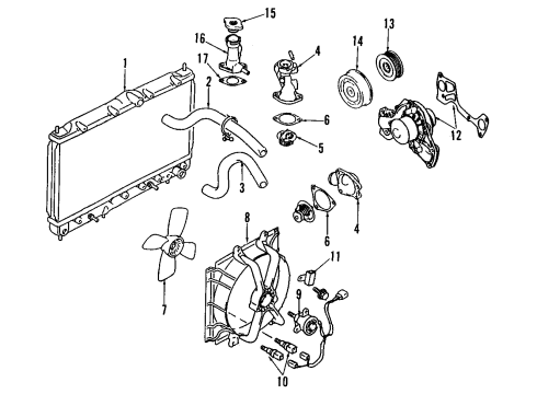 1995 Dodge Stealth Belts & Pulleys Belt-Power Steering Diagram for 5096319AA