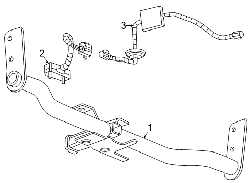 2013 GMC Terrain Trailer Hitch Components Trailer Hitch Diagram for 25980916