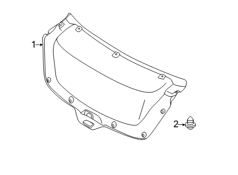 2013 Kia Rio Interior Trim - Trunk Lid Trim Trunk Lid Diagram for 817521W000