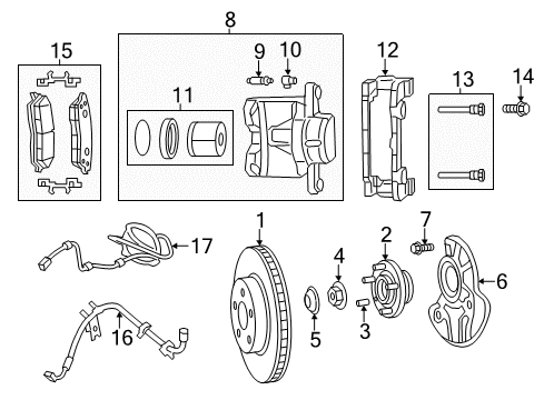 2021 Chrysler 300 Front Brakes FRONT DISC BRAKE Diagram for 68504574AA