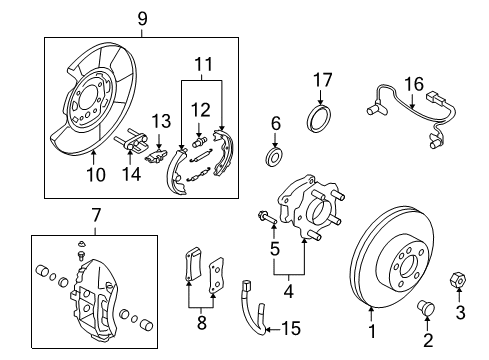 2009 Nissan GT-R Anti-Lock Brakes Anti Skid Actuator Assembly Diagram for 47660-JF04A