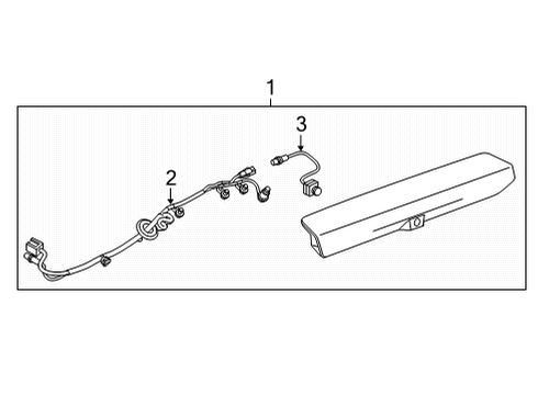 2019 Chevrolet Silverado 1500 LD High Mount Lamps Harness Diagram for 84479945