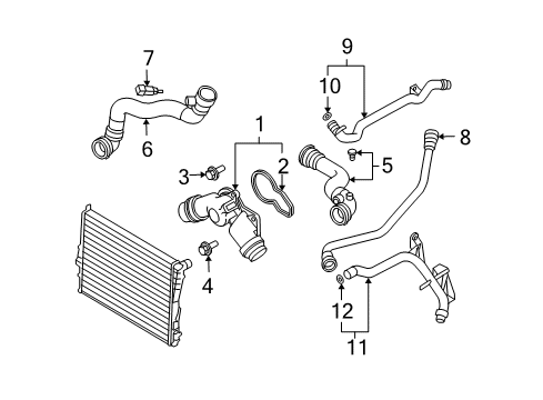 2003 BMW Z4 Powertrain Control Thermostat Housing Sensor Diagram for 11537509227