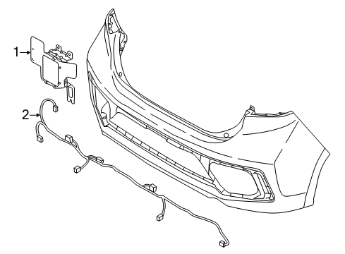 2017 Hyundai Ioniq Lane Departure Warning Wiring Harness-BWS Extension Diagram for 91890-G7060