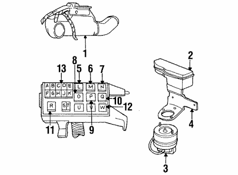 1992 Chrysler New Yorker Powertrain Control Oxygen Sensor Diagram for 5233088