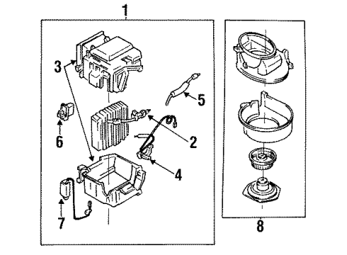 1990 Nissan Axxess Air Conditioner Resistance-Electric Diagram for 27150-81L00