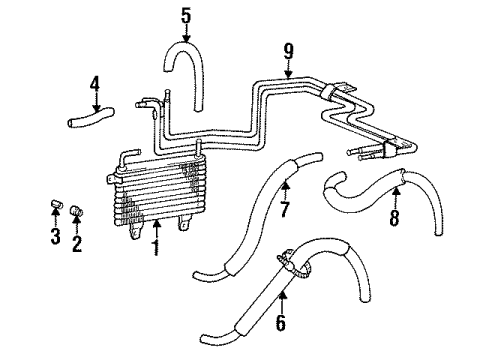 1995 Hyundai Sonata Trans Oil Cooler Cooler Assembly-Oil Diagram for 25460-34100