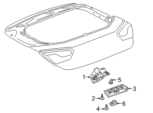 2017 Chevrolet Cruze Lift Gate Switch Diagram for 13422270