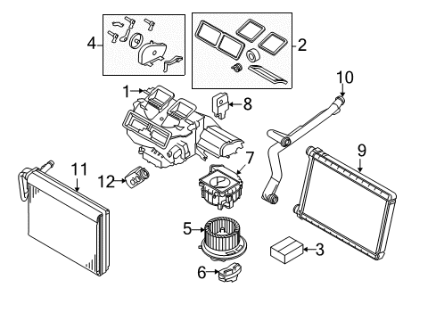 2011 BMW M3 Air Conditioner Pressure Hose, Condenser, Evaporator Diagram for 64539151740