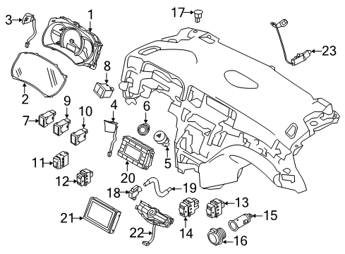 2017 Nissan Quest Switches Switch Assy-Combination Diagram for 25560-JV51E