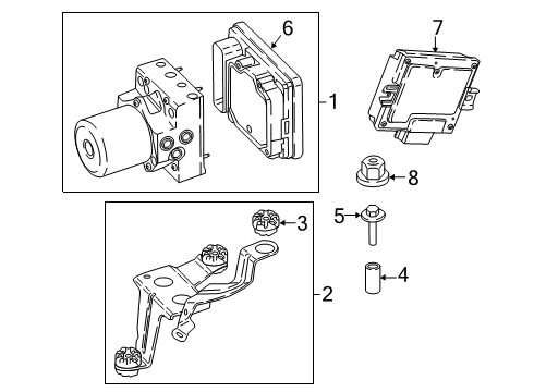 2019 BMW X4 Anti-Lock Brakes BRACKET HYDRO UNIT Diagram for 34506871296