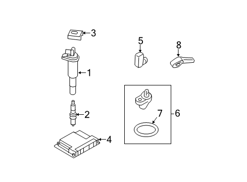 2011 BMW X5 Ignition System Spark Plug, High Power Diagram for 12120037581