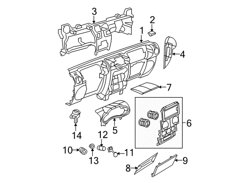 2007 Jeep Wrangler Instrument Panel Reinforce-Steering Column Cover Diagram for 55371005AC