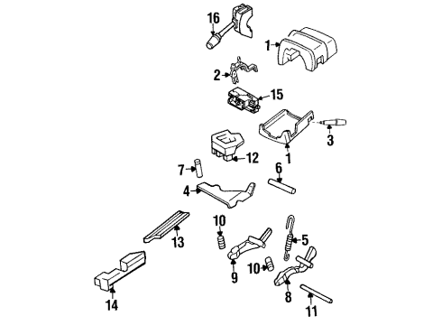 1994 Nissan Quest Switches Switch Assy-Hazard Diagram for 25290-0B000