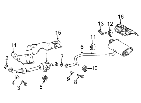 2020 Lexus UX250h Exhaust Components INSULATOR FR Floor Diagram for 58151-76020