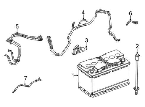 2021 Jeep Grand Cherokee L Battery BATTERY POSITIVE Diagram for 68500060AD