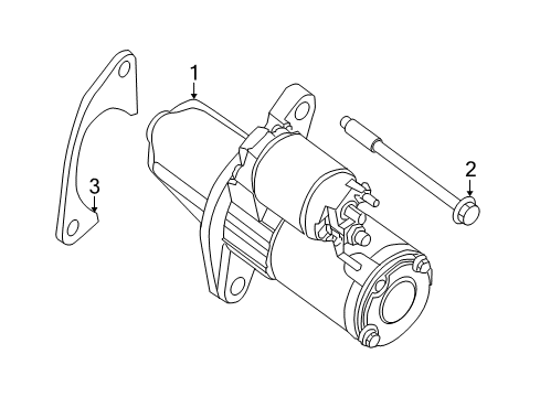 2014 Nissan Pathfinder Starter Cover-Plate Diagram for 30417-3NT0A