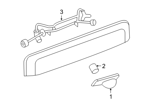 2010 Chevrolet Tahoe Bulbs License Lamp Diagram for 25778786