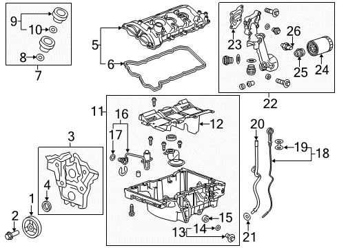 2015 Cadillac CTS Senders Fuel Tank Meter/Pump SENSOR KIT Diagram for 19207951