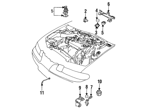 1992 Honda Prelude Powertrain Control Control Module, Engine Diagram for 37820-P12-A01