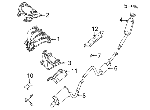 2005 Dodge Stratus Exhaust Components, Exhaust Manifold Shield-Exhaust Manifold Diagram for 4792540AA