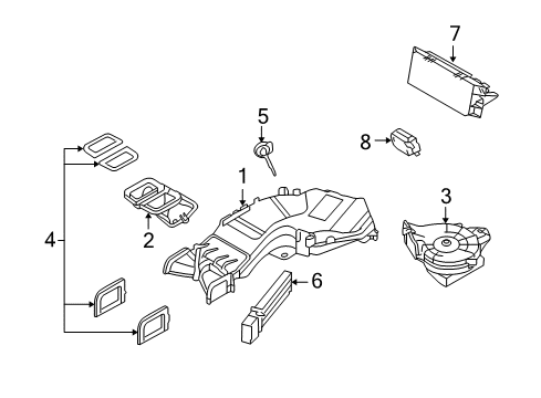 2007 BMW X5 Auxiliary Heater & A/C Rear Air Conditioning Control Diagram for 64119215515