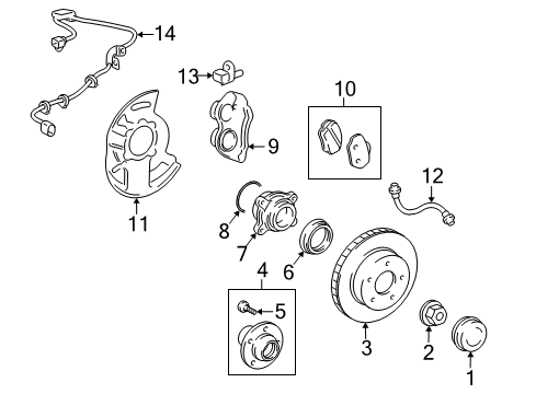 2013 Lexus GX460 Brake Components Caliper Diagram for 47750-60300