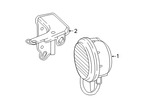 2019 Honda Accord Electrical Components Bracket, Audible Speaker Diagram for 37451-TWA-A02