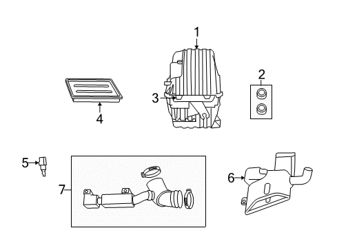 2010 Dodge Journey Air Intake Air Cleaner Hose Diagram for 4891911AB