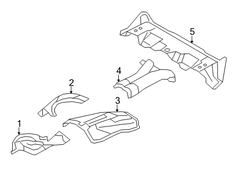 2016 BMW X5 Heat Shields Heat Insulation, Front Right Diagram for 51487185028