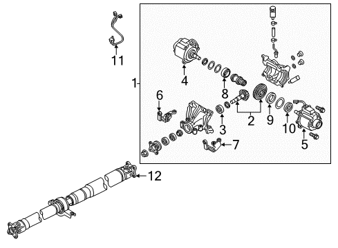 2011 Nissan Juke Axle & Differential - Rear Bracket-Carrier LH Diagram for 38337-1KD0A