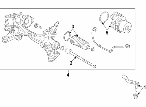 2017 Honda CR-V Steering Column & Wheel, Steering Gear & Linkage Rack Assy., Power Steering (EPS)(Service) Diagram for 53620-TLC-A10