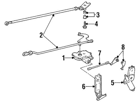 1993 BMW 318i Folding Top Bush Diagram for 54318163052