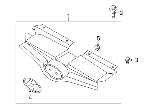 2013 Hyundai Veloster Grille & Components Radiator Grille Assembly Diagram for 86350-2V100