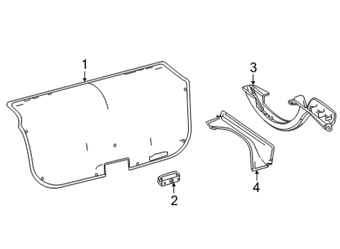 2017 Toyota Mirai Interior Trim - Trunk Hinge Cover Diagram for 64571-62010