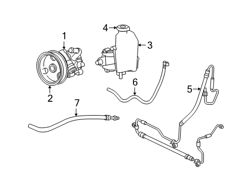 2008 Jeep Grand Cherokee P/S Pump & Hoses, Steering Gear & Linkage Line-Power Steering Pressure Diagram for 5290781AF