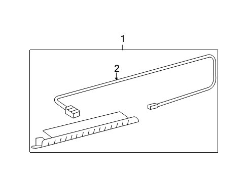 2010 Toyota Yaris High Mount Lamps High Mount Lamp Diagram for 81580-52190