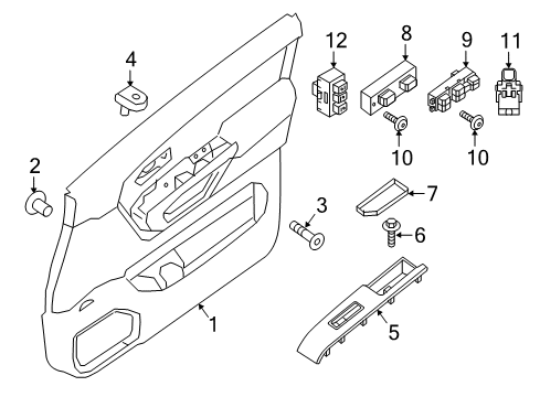 2020 Nissan Titan XD Mirrors Mirror Assy-Outside, RH Diagram for 96301-9FV6B